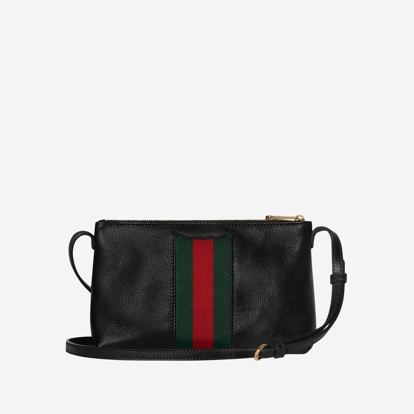 Gucci Horsebit Shoulder Bag — Black Leather