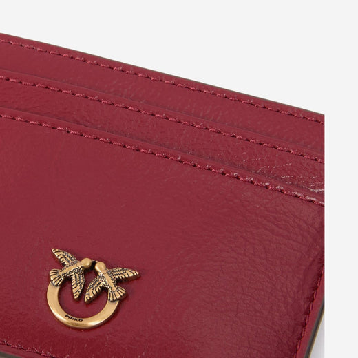 Pinko Leather Card Holder — Red Wallets & Purses