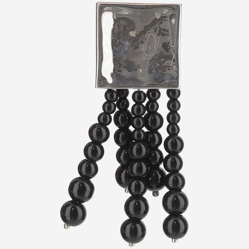 Niccolò Pasqualetti Medusa Earrings — Black Sterling Silver