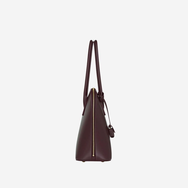Saint Laurent Sac De Jour Top Handle Bag — Burgundy Leather