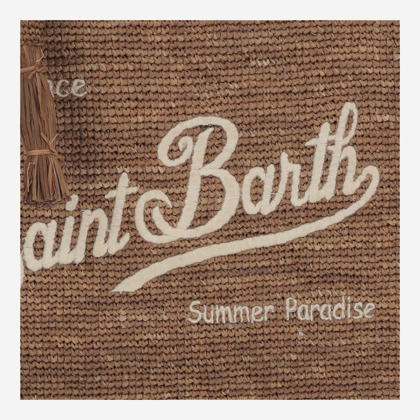 Mc2 Saint Barth Woven Raffia Shoulder Bag — Brown