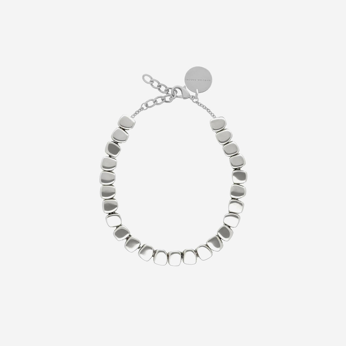 Vanessa Baroni Mini Organic Shape Silver Metal Bracelet — Bracelets