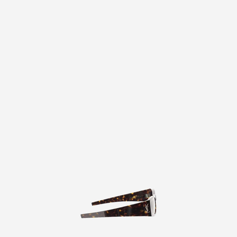 Saint Laurent 803745 Logo Rectangle Acetate Sunglasses — Brown