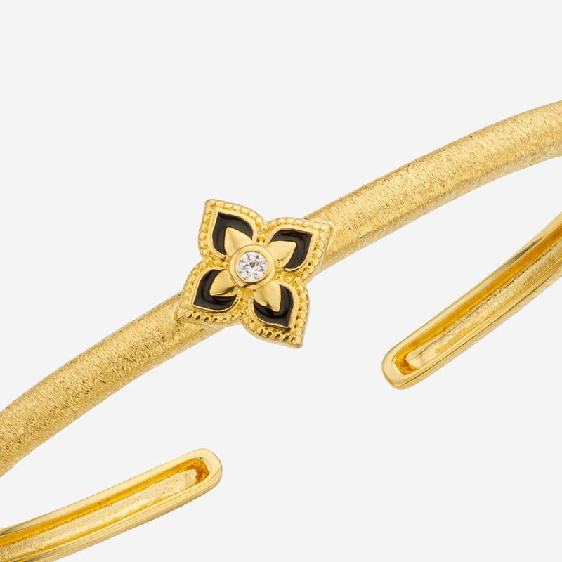 Mya Bay Black Lotus Gold Cuff Bracelet — Brass Bracelets