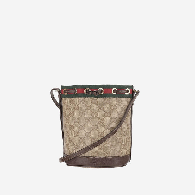 Gucci Gg Canvas Bucket Bag — Beige Cotton