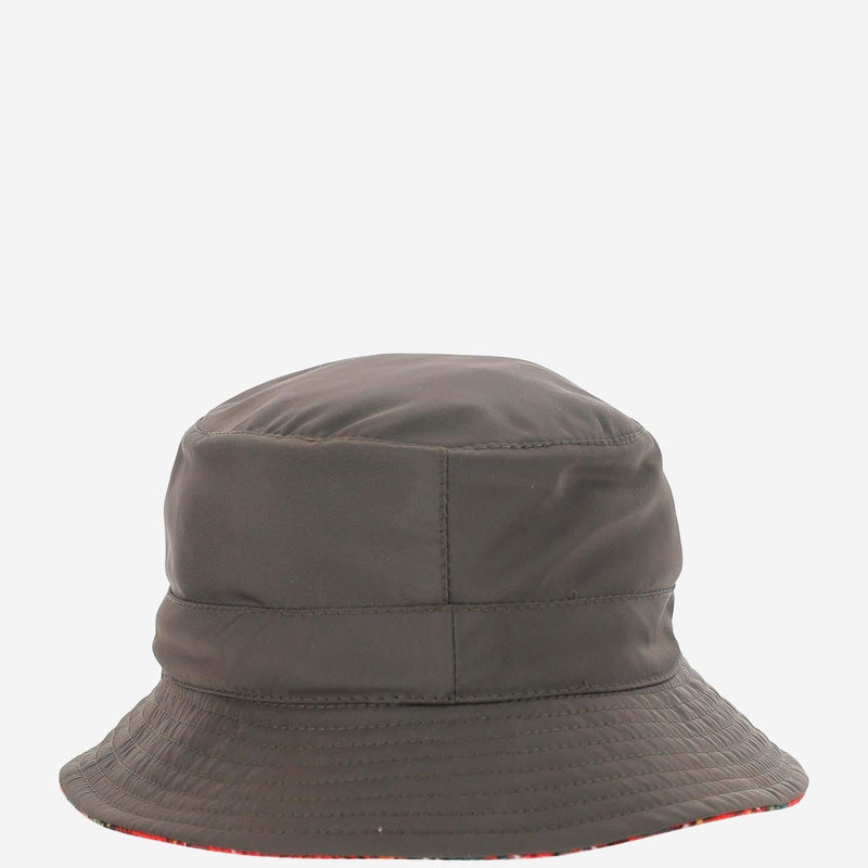 Grevi 2521 Tartan Wool Reversible Bucket Hat — Red
