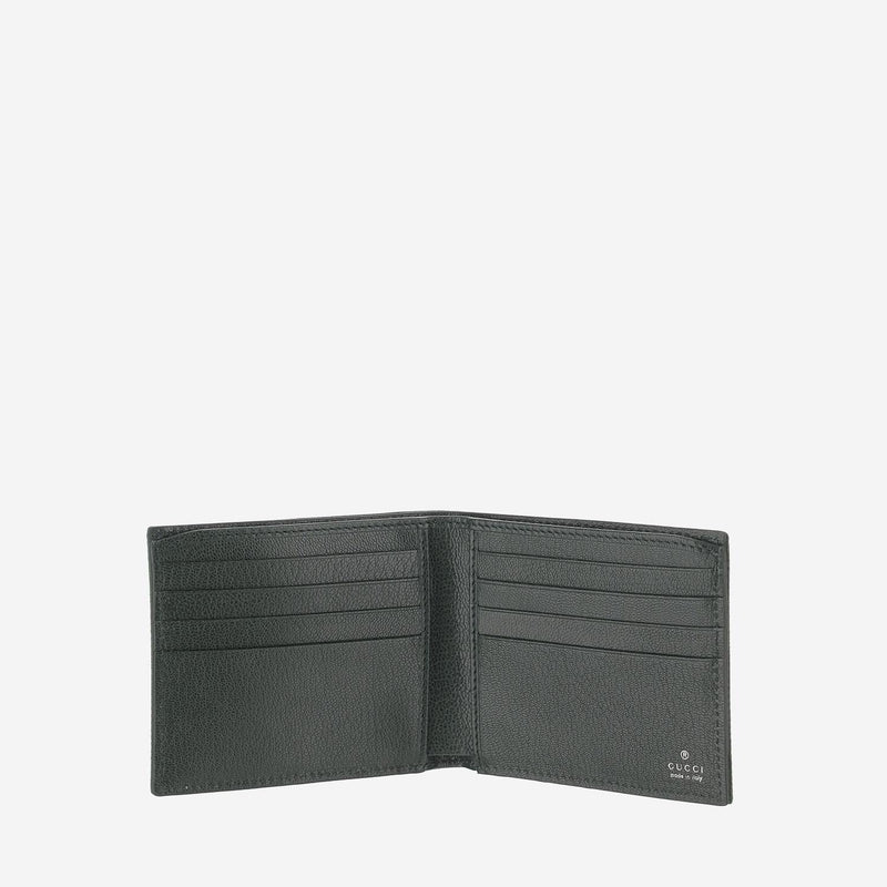 Gucci Gg-Patterned Canvas Bi-Fold Wallet — Green Cotton & Cardholders