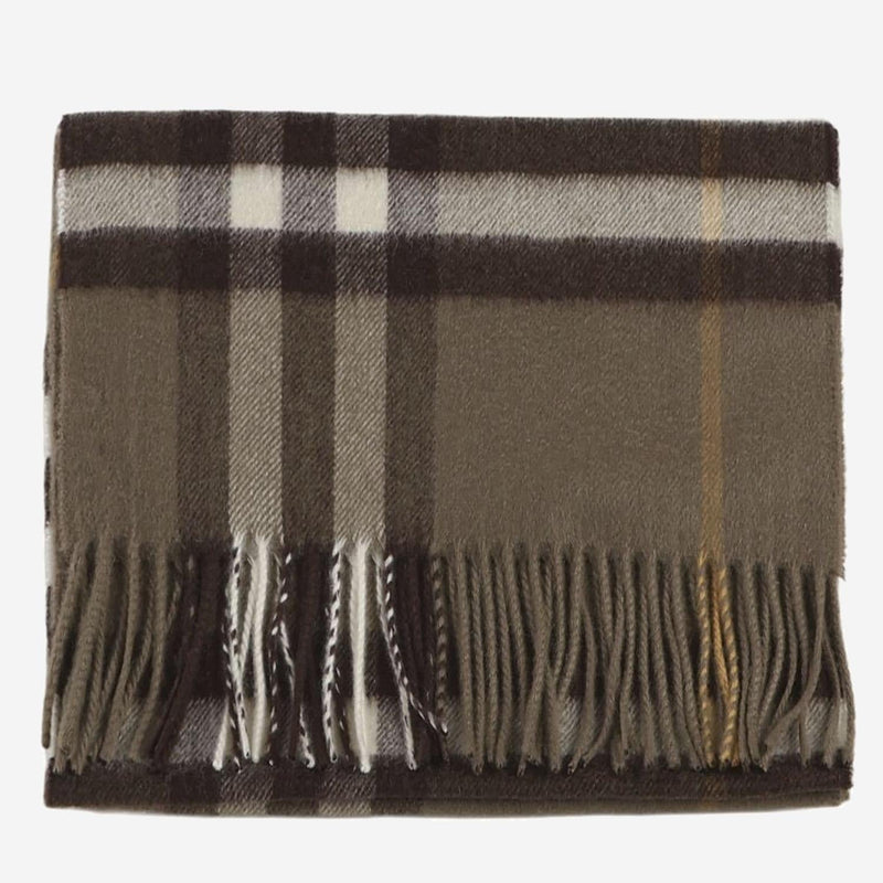 Burberry Cashmere Check Scarf — Brown Scarfs