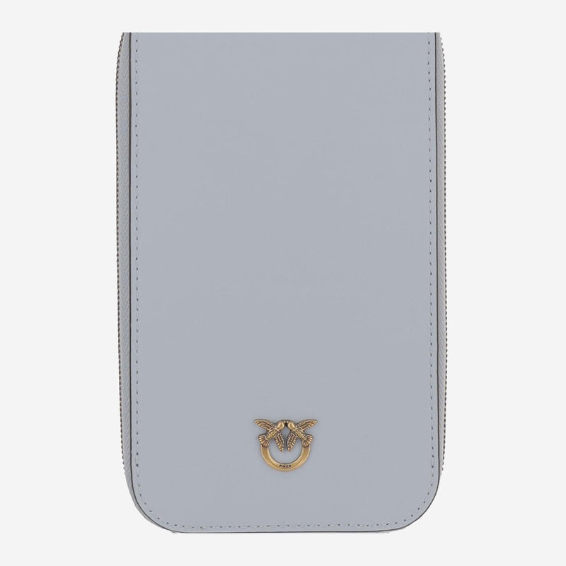 Pinko Leather Smartphone Card Case — Blue Cases