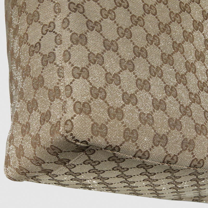 Gucci Gg Fabric Shoulder Bag — Brown Polyester