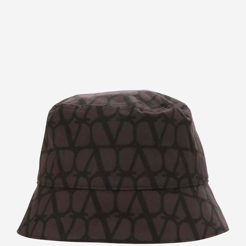 Valentino Garavani 3y2hga11 Toile Iconographe Print Bucket Hat — Brown Polyester