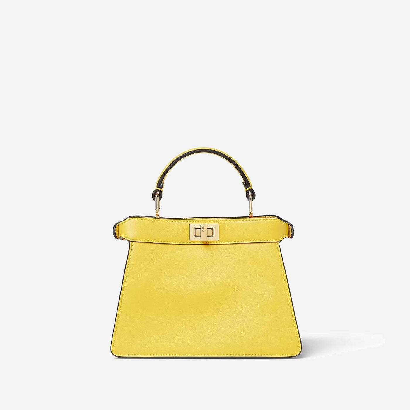 Fendi Ginestra Top Handle Bag — Yellow Calf Leather