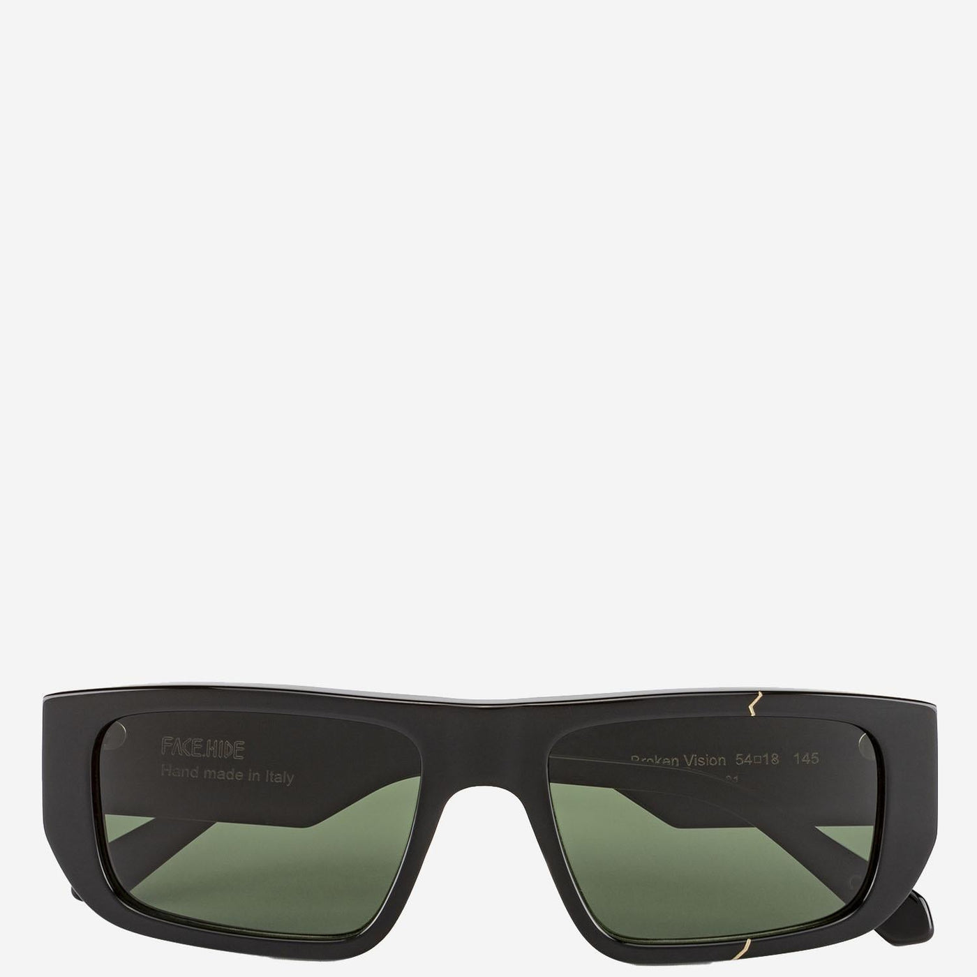 Face Hide Brokenvsion Kintsugi Acetate Sunglasses — Black