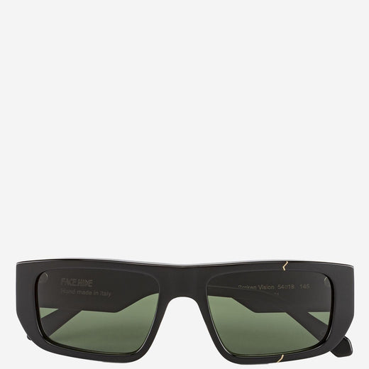 Face Hide Brokenvsion Kintsugi Acetate Sunglasses — Black