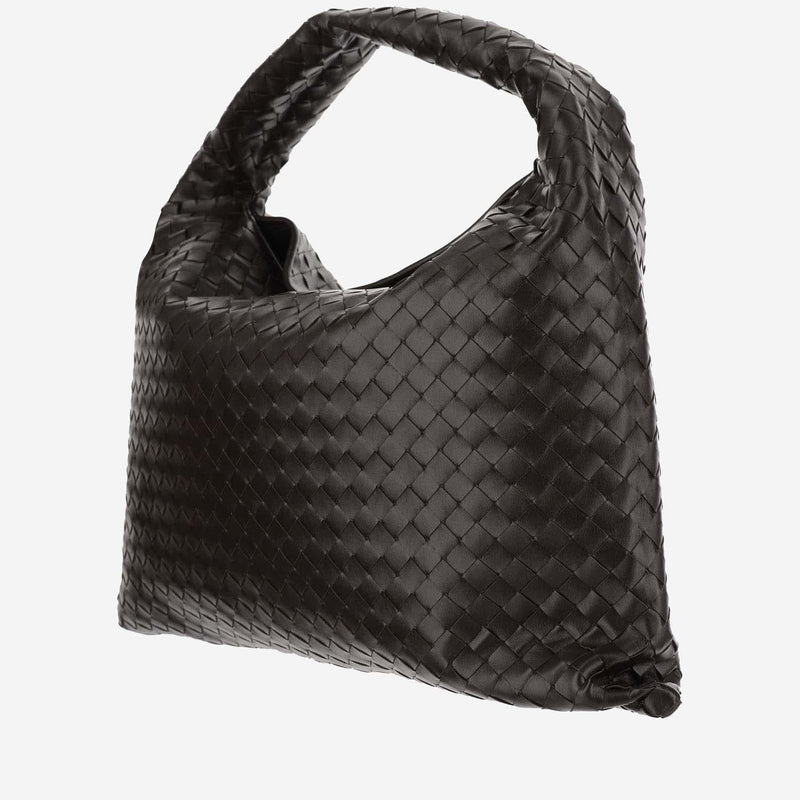 Bottega Veneta Hop Top Handle Bag — Brown Calf Skin