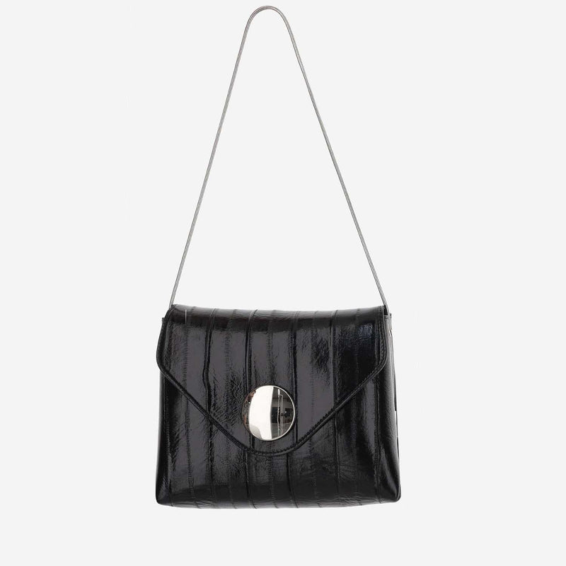 Khaite Bobbi Shoulder Bag — Black Aguilla Leather