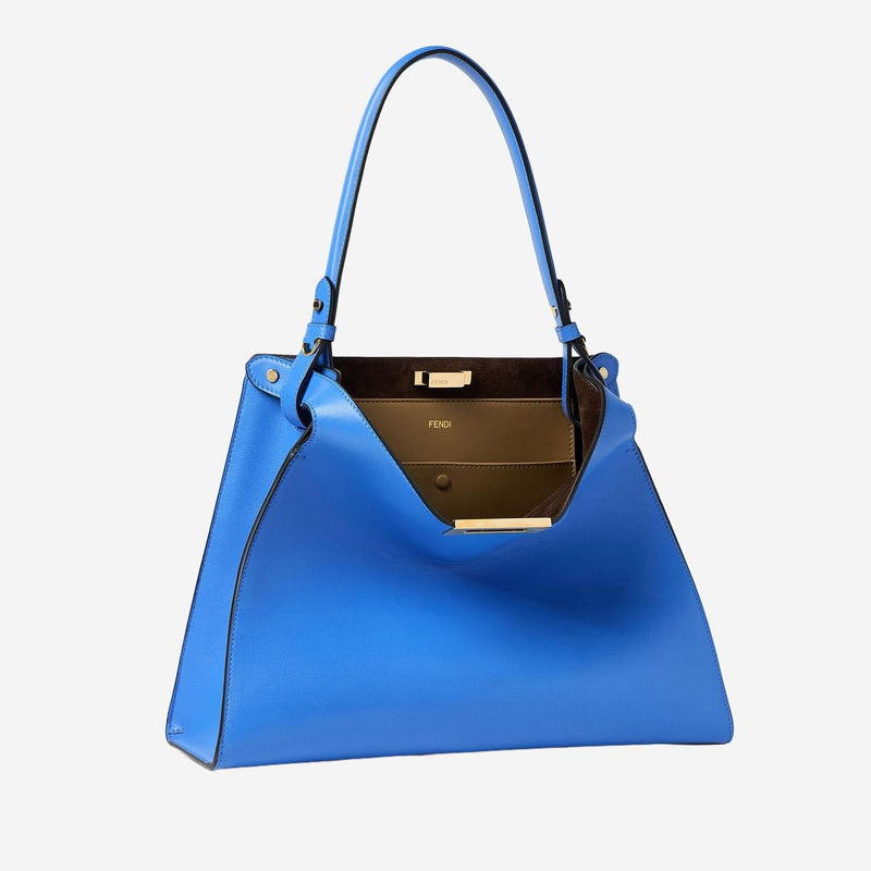 Fendi Way Shoulder Bag — Blue Calfskin