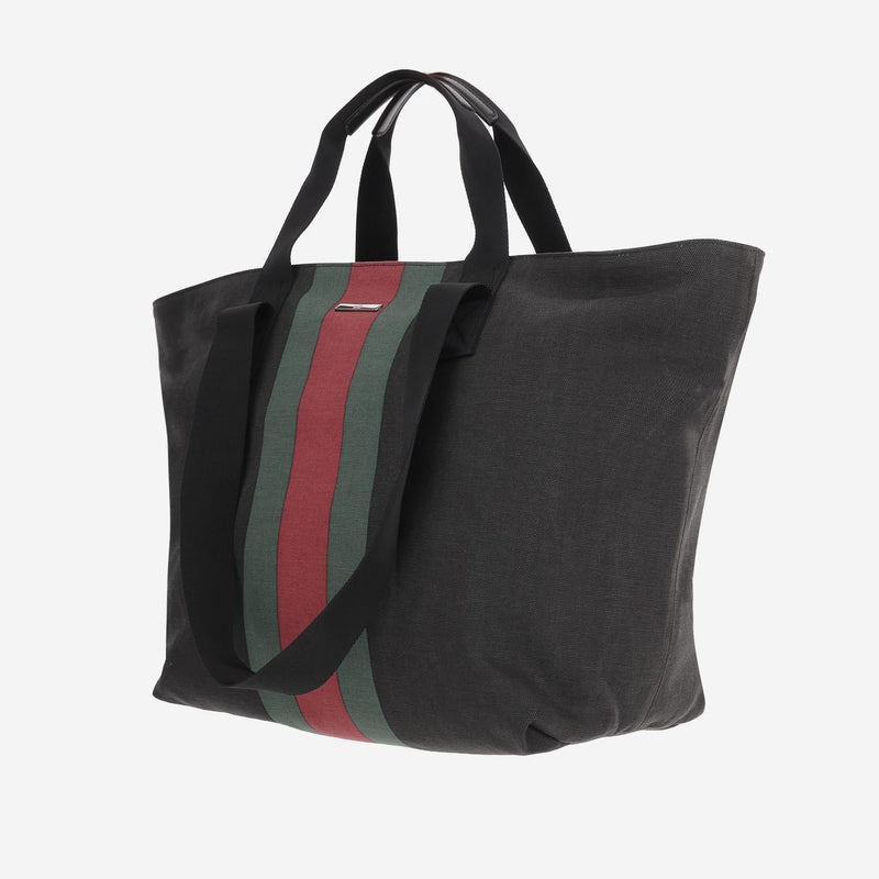 Gucci Positano Shoulder Bag — Black Cotton