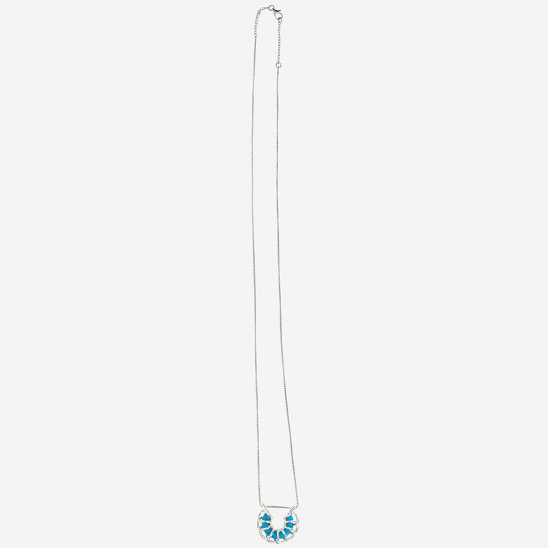 Bottega Veneta Wave Necklace — Blue Turquoise Paste Necklaces