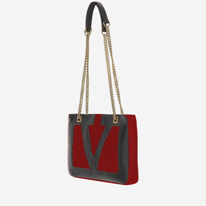 Valentino Garavani Viva Superstar Shoulder Bag — Red Leather