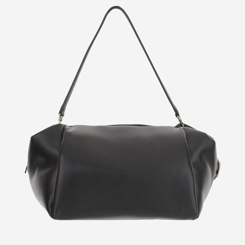 Carven Leather Shoulder Bag — Black