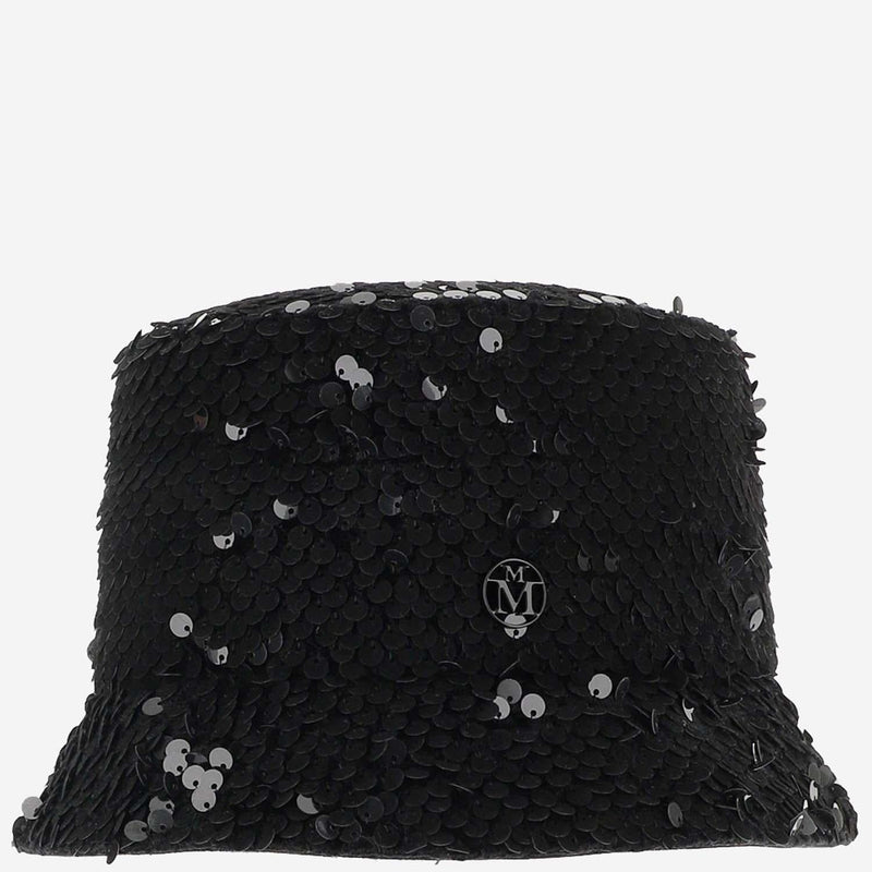 Maison Michel 1155017001 Cloche Hat — Black Rabbit Felt Baseball Caps