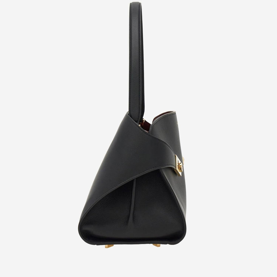 Ferragamo Hug Shoulder Bag — Black Leather
