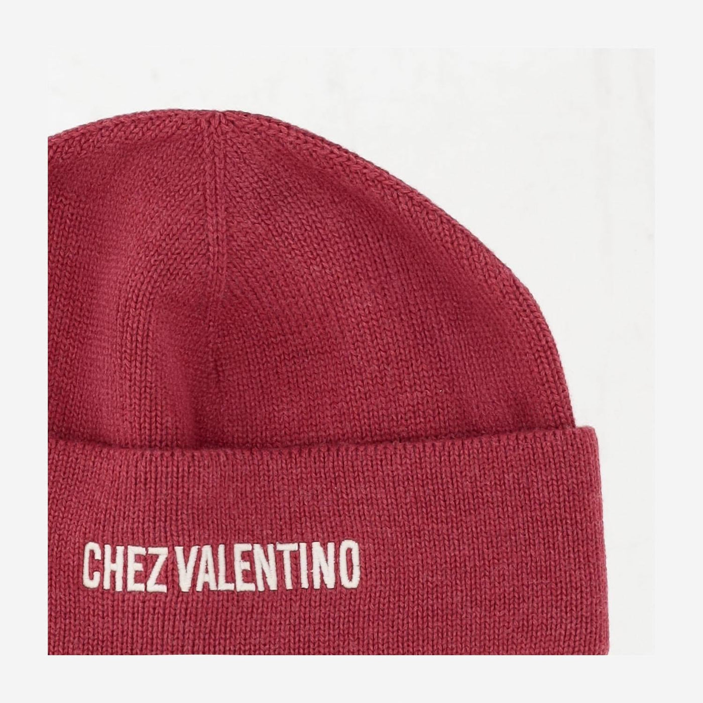 Valentino Garavani 7y2hb02r Logo-Embroidered Cotton-Wool Beanie — Red Beanies