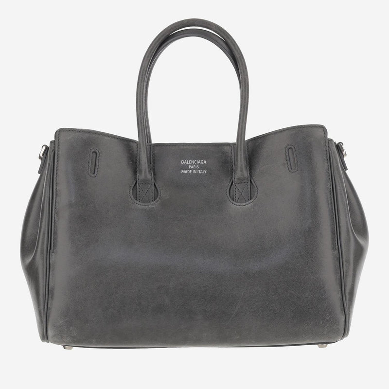Balenciaga Bel Air Shoulder Bag — Gray Calfskin