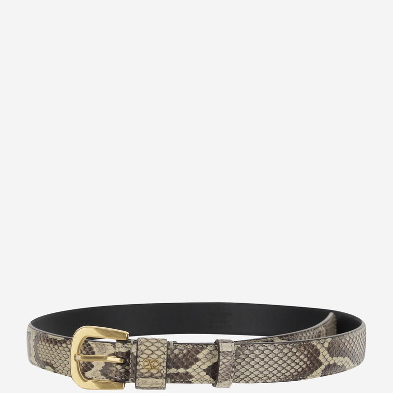 Valentino Garavani Python Leather Belt — Multicolor