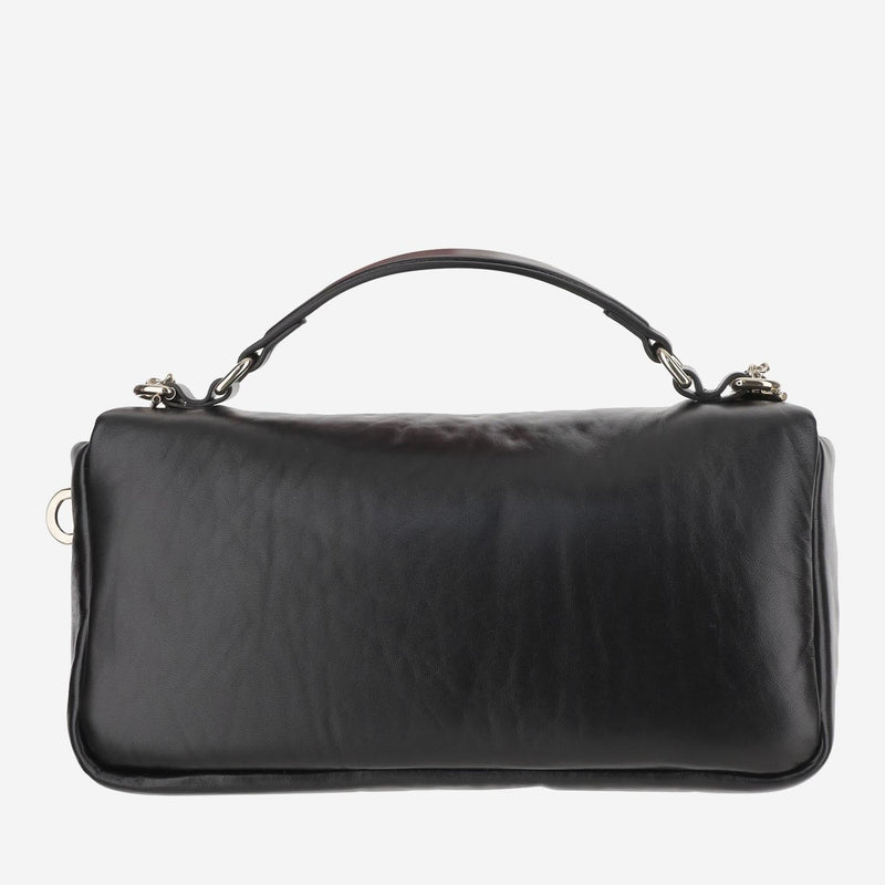Gucci Padded Leather Shoulder Bag — Black
