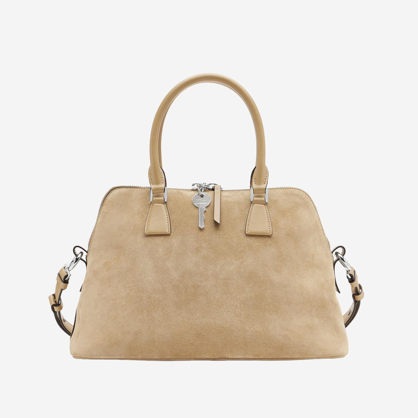 Maison Margiela Soft Cowhide Leather Top Handle Bag — Beige