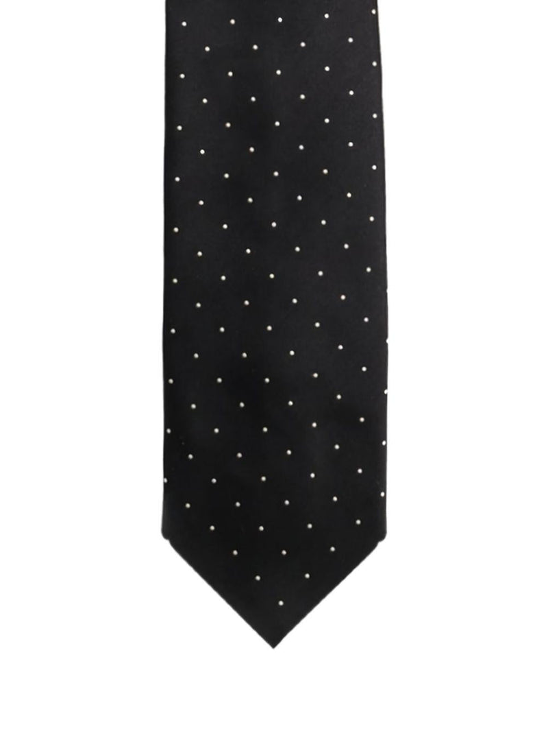 Tom Ford Polka Dot Silk Necktie — Black Neckties