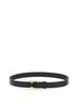 Ferragamo Calfskin Leather With Signature Golden Buckle Belt — Black