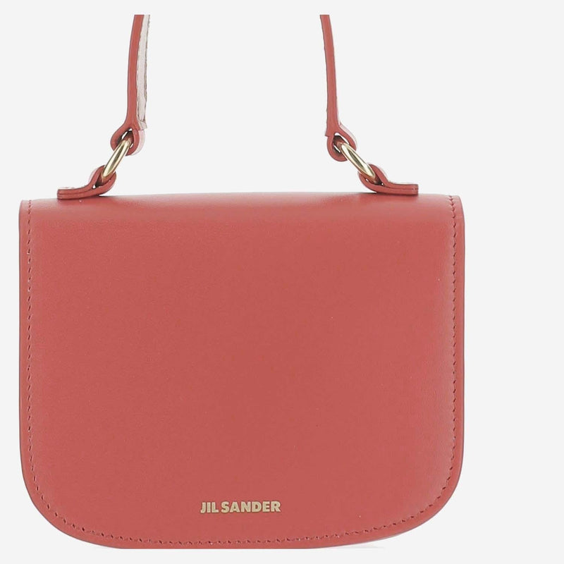 Jil Sander Top Handle Bag — Red Leather