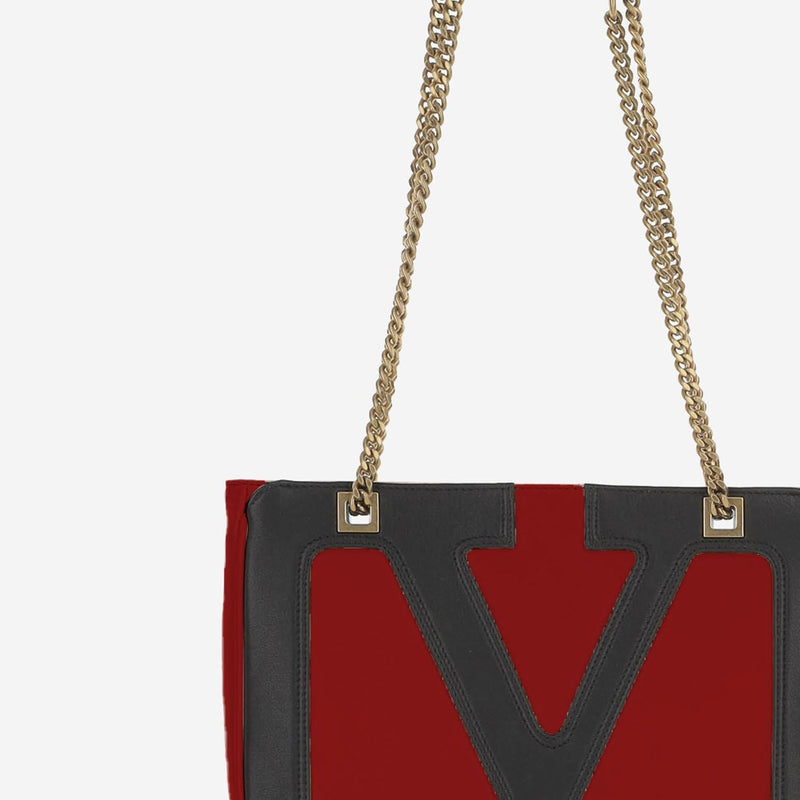 Valentino Garavani Viva Superstar Shoulder Bag — Red Leather