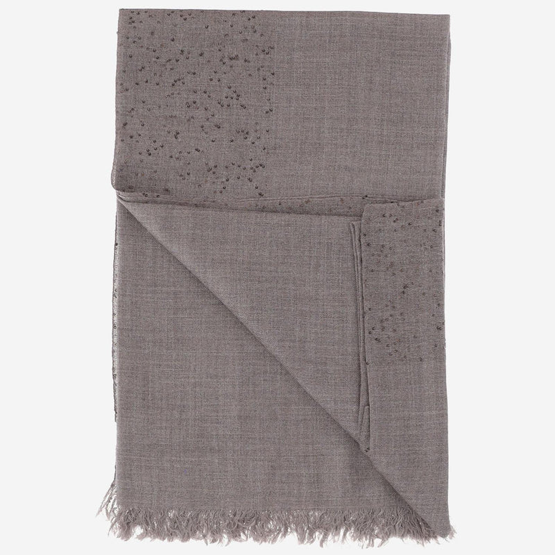 Faliero Sarti Dalila Scarf — Taupe Wool Scarfs