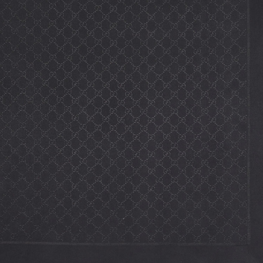 Gucci Wool And Silk Gg Lamé Shawl — Black Shawls