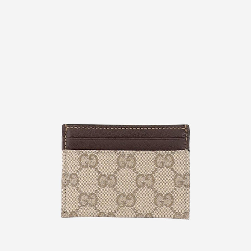 Gucci Gg Fabric Card Case — Beige Cotton Wallets & Cardholders