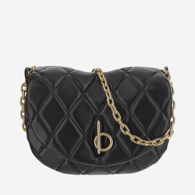 Burberry Rocking Horse Shoulder Bag — Black Lamb Leather