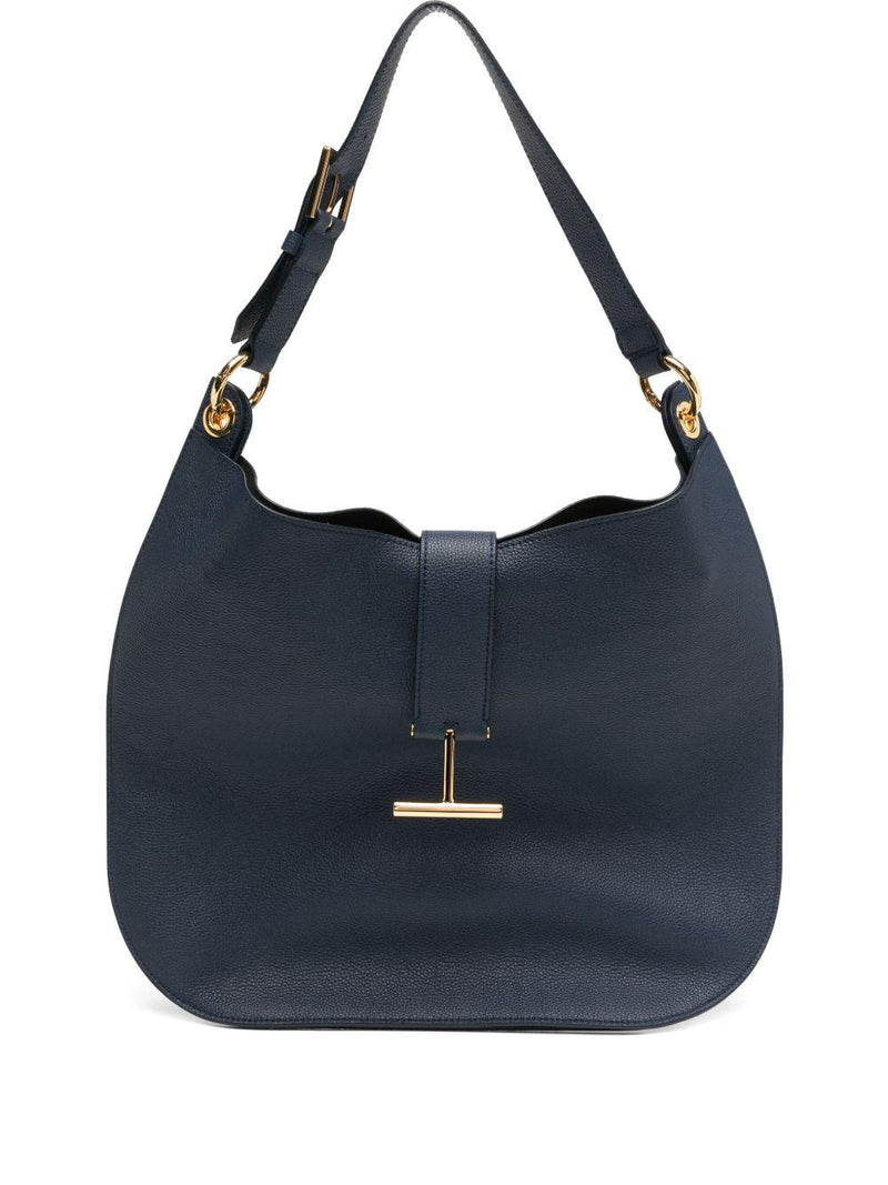 Tom Ford Tara Shoulder Bag — Blue Calf Leather