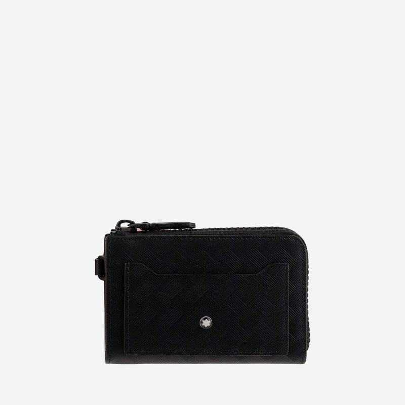 Montblanc Four-Compartment Leather Key Case — Black Keychains