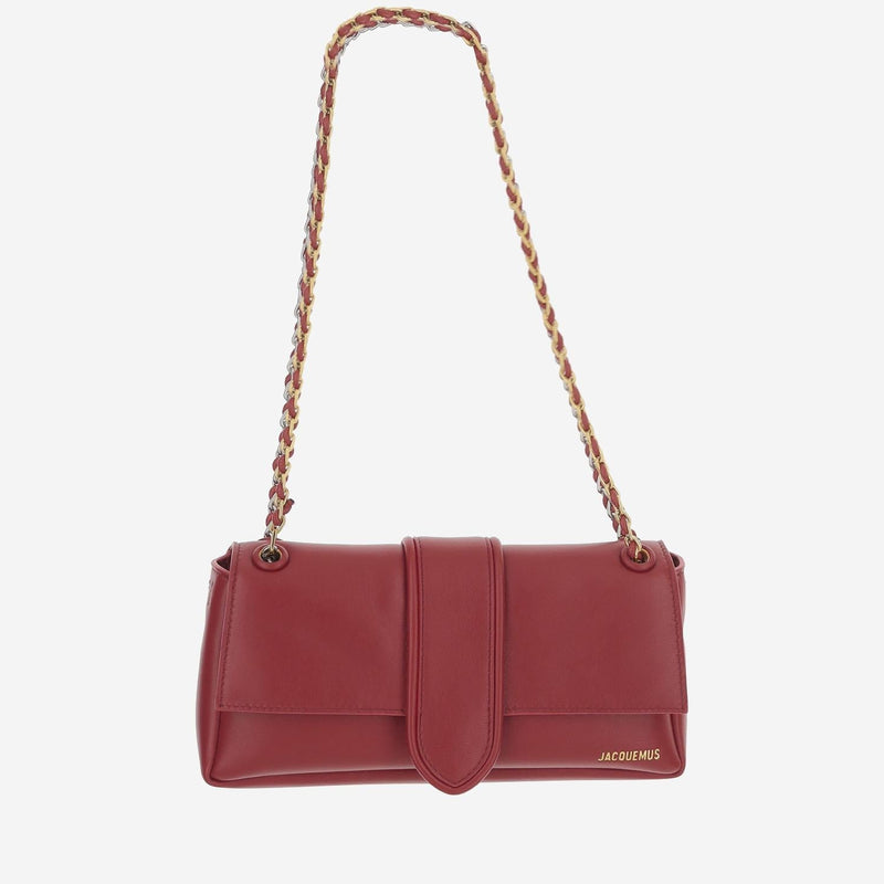 Jacquemus Nappa Leather Shoulder Bag — Red
