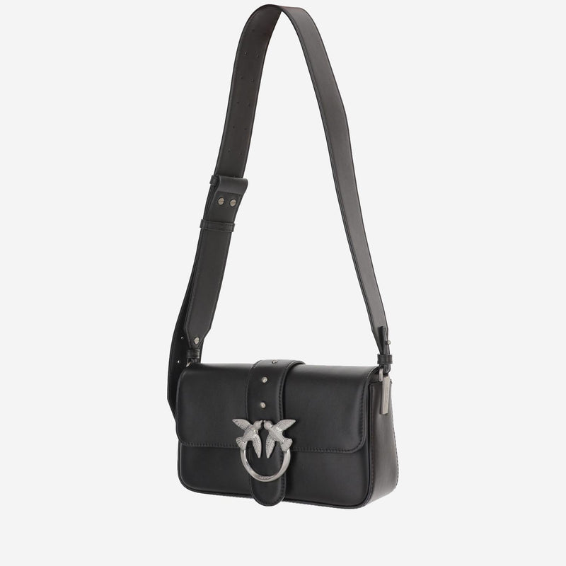 Pinko Shoulder Bag — Black Leather