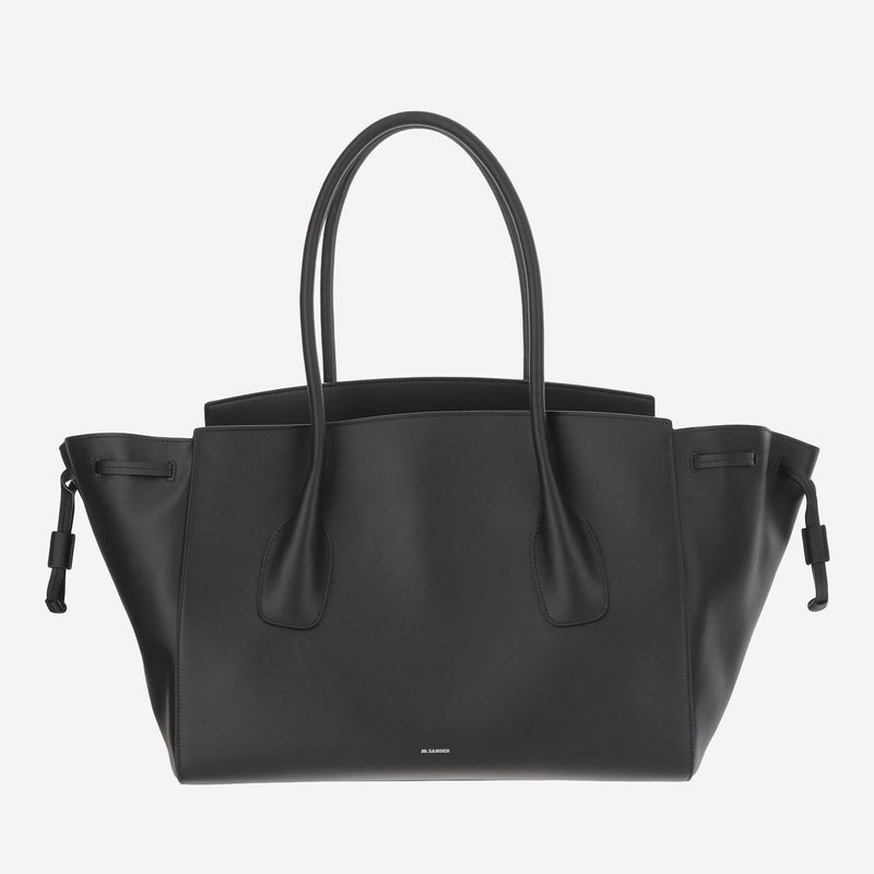 Jil Sander Leather Tote Bag — Black