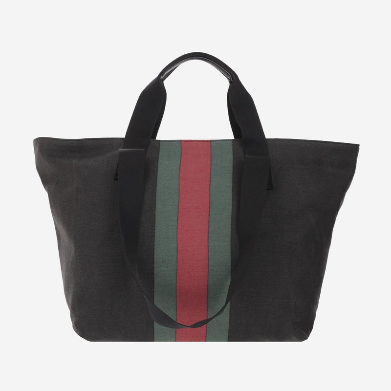 Gucci Positano Shoulder Bag — Black Cotton