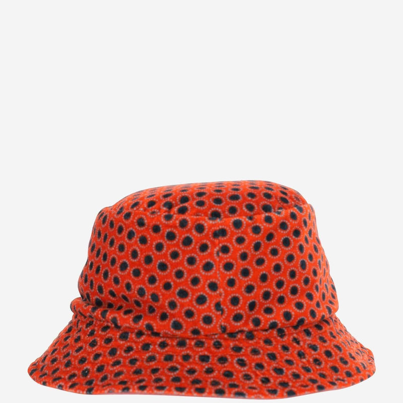 Grevi 3214 Geometric-Patterned Cotton Bucket Hat — Orange