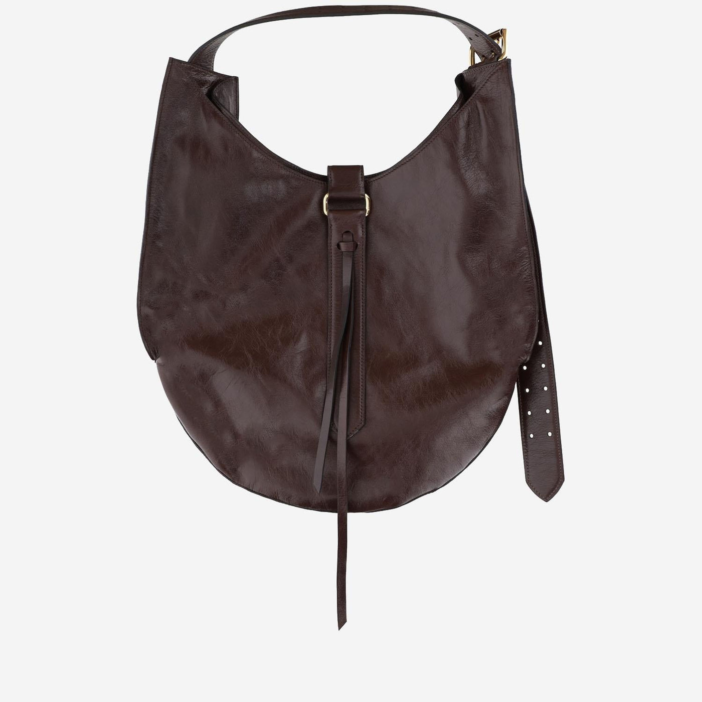 Radica Studio Hammered Leather Hobo Bag — Brown