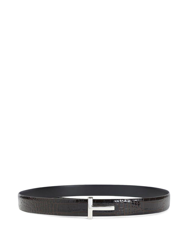 Tom Ford T-Belt Belt — Brown Calf Leather