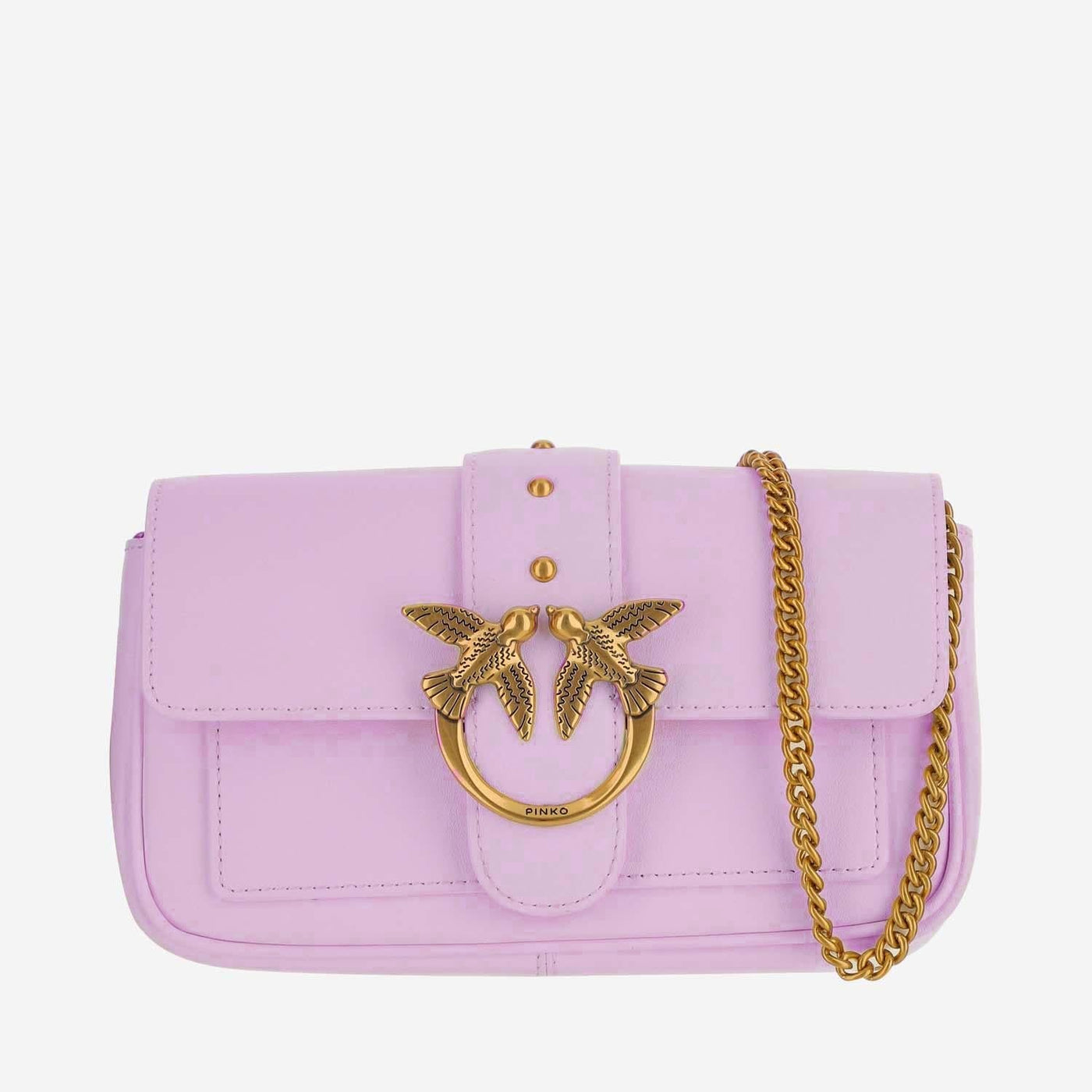 Pinko Shoulder Bag — Pink Leather